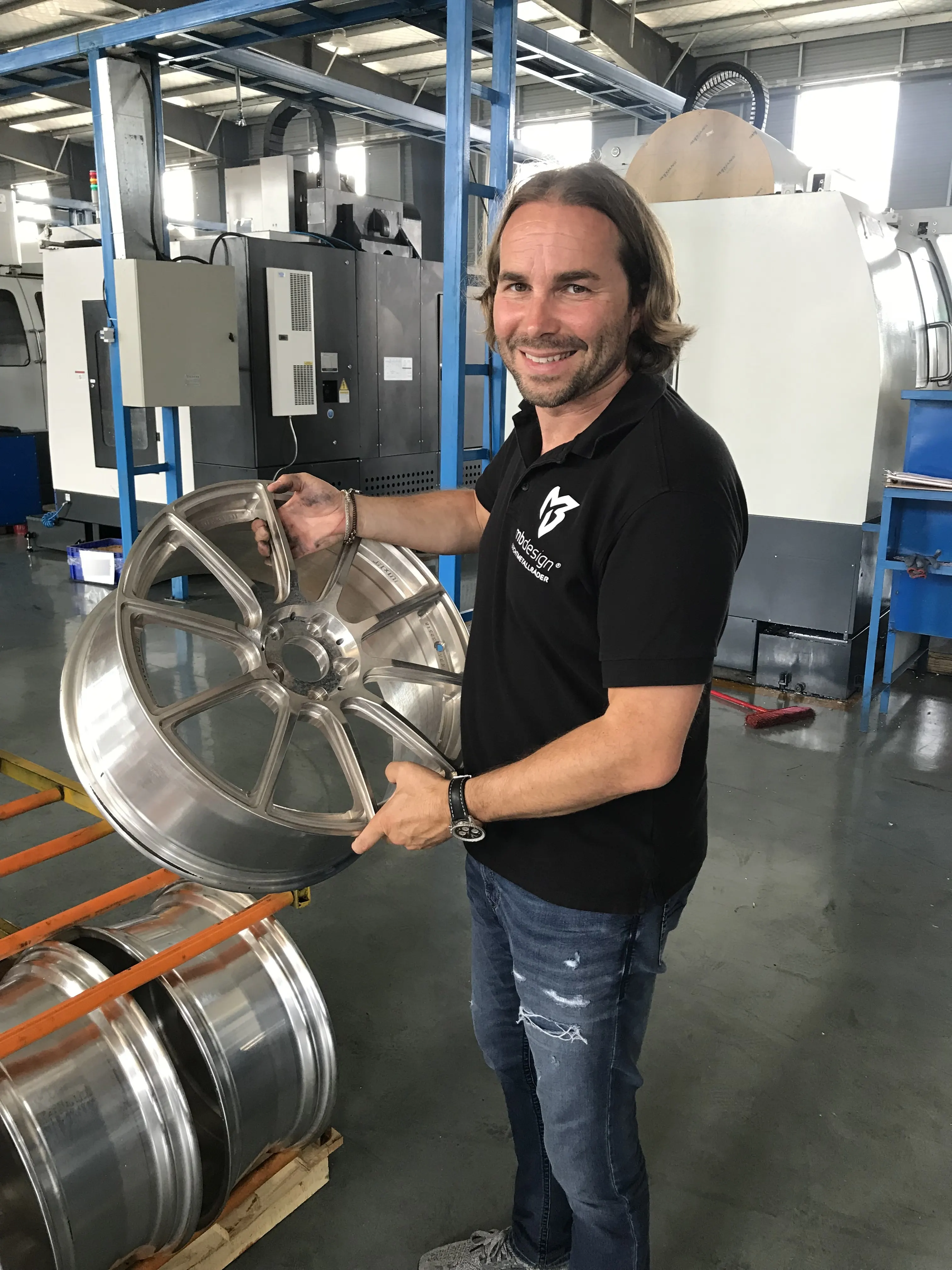 Machined magnesium wheel before coating
